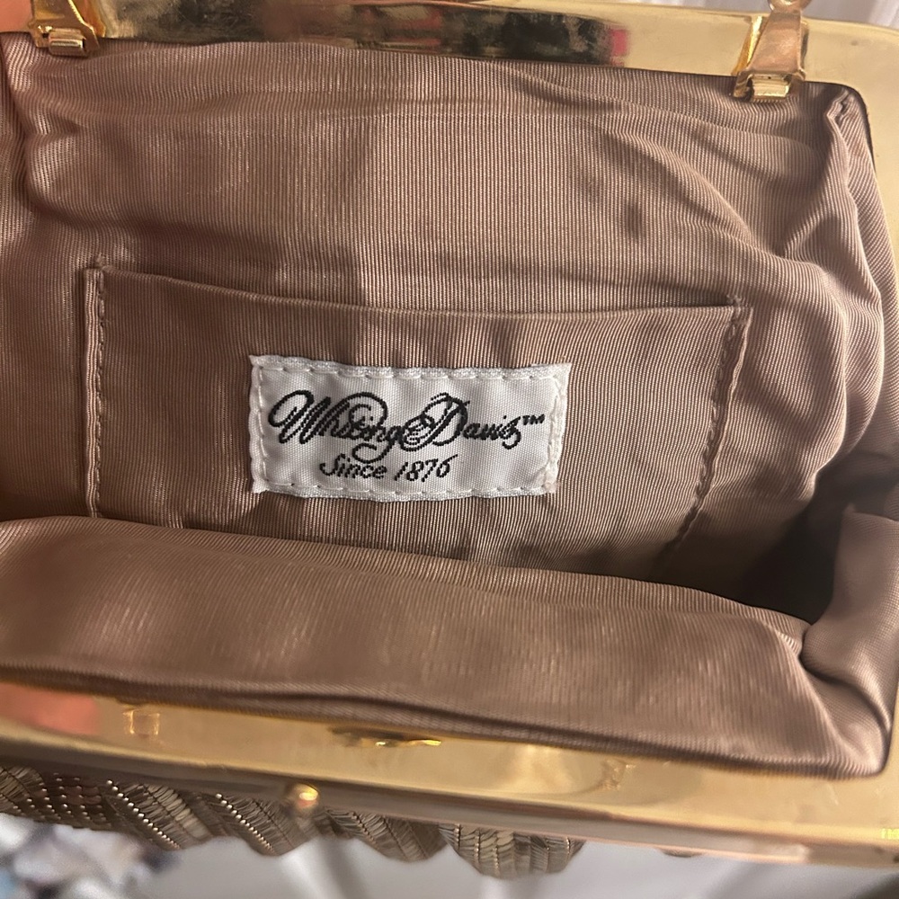Whiting & Davis Gold Mesh Crossbody - Picture 3 of 3